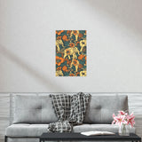 Vintage 70's Floral Elephant Print Premium Matte Vertical Posters!