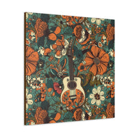 Floral Vintage 70's Inspired Guitar Canvas Gallery Wraps!