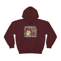 Rustic Cowboy Christmas Holiday Unisex Heavy Blend Hooded Sweatshirt! Winter Vibes!