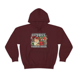 Rustic Cowboy Christmas Holiday Unisex Heavy Blend Hooded Sweatshirt! Winter Vibes!