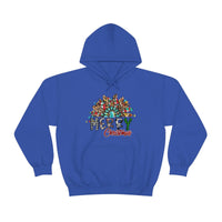 Merry Christmas Sunflower Holiday Unisex Heavy Blend Hooded Sweatshirt! Winter Vibes!