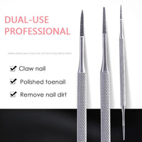 Stainless Steel Dual-Ended Toe Nail Care Tool