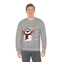 Tis The Season To Sparkle Snowman Unisex Heavy Blend Crewneck Sweatshirt! Winter Vibes!