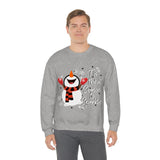 Tis The Season To Sparkle Snowman Unisex Heavy Blend Crewneck Sweatshirt! Winter Vibes!