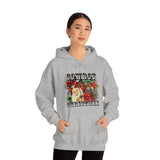 Rustic Cowboy Christmas Holiday Unisex Heavy Blend Hooded Sweatshirt! Winter Vibes!