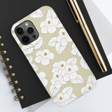 Crème Hibiscus Floral Tough Phone Cases, Case-Mate! Summer Vibes!