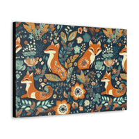 Vintage 70's Inspired Floral Foxy Canvas Gallery Wraps!