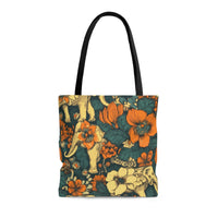 Vintage 70's Inspired Elephant Print Tote Bag!