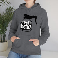 Pot Head Coffee Lovers Unisex Heavy Blend Hooded Sweatshirt! Sarcastic Vibes!