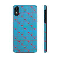 Valentines Day Tic Tac Toe Hearts Blue Tough Phone Cases, Case-Mate! Spring Vibes!