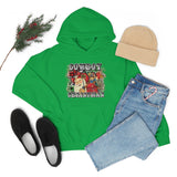 Rustic Cowboy Christmas Holiday Unisex Heavy Blend Hooded Sweatshirt! Winter Vibes!