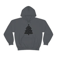 Christmas Tree Polka Dot Minimalistic Unisex Heavy Blend Hooded Sweatshirt! Winter Vibes!