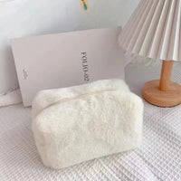 Soft Fur Travel Makeup Organizer Bag for Women