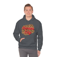 Kansas City Football Leopard Print Unisex Heavy Blend Hooded Sweatshirt! Football Season!