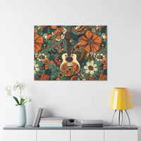 Floral Vintage 70's Inspired Guitar Canvas Gallery Wraps!