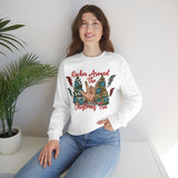 Rocking around the Christmas Tree Unisex Heavy Blend Crewneck Sweatshirt! Winter Vibes!
