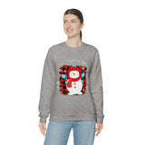 It's The Most Wonderful Time of The Year Snowman Leopard Print Unisex Heavy Blend Crewneck Sweatshirt! Winter Vibes!