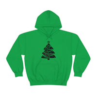 Christmas Tree Wrap Minimalistic Design Unisex Heavy Blend Hooded Sweatshirt! Winter Vibes!