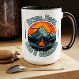 Stand Back Dad is Grilling Fathers Day Two-Tone Coffee Mugs, 15oz!