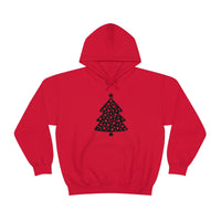 Christmas Tree Polka Dot Minimalistic Unisex Heavy Blend Hooded Sweatshirt! Winter Vibes!