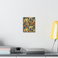 Vintage 70's Inspired Elephant Florals Canvas Gallery Wraps!