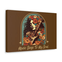 Vintage 70's Inspired Music Sings To My Soul Canvas Gallery Wraps!