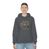 Merry Christmas Sunflower Holiday Unisex Heavy Blend Hooded Sweatshirt! Winter Vibes!