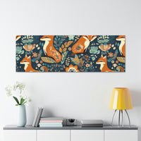 Vintage 70's Inspired Floral Foxy Canvas Gallery Wraps!