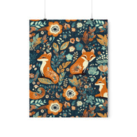 Vintage Foxy Florals 70s Inspired Premium Matte Vertical Posters!