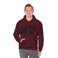 Caffeine King Unisex Heavy Blend Hooded Sweatshirt! Sarcastic Vibes!