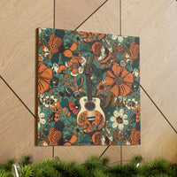 Floral Vintage 70's Inspired Guitar Canvas Gallery Wraps!