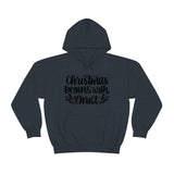 Christmas Begins With Christ Unisex Heavy Blend Hooded Sweatshirt! Winter Vibes!