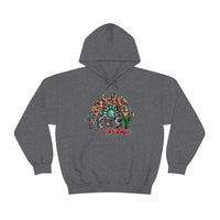 Merry Christmas Sunflower Holiday Unisex Heavy Blend Hooded Sweatshirt! Winter Vibes!