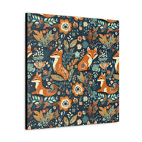 Vintage 70's Inspired Floral Foxy Canvas Gallery Wraps!