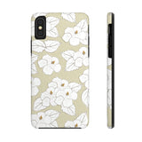 Crème Hibiscus Floral Tough Phone Cases, Case-Mate! Summer Vibes!