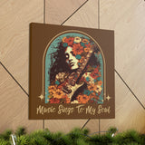 Vintage 70's Inspired Music Sings To My Soul Canvas Gallery Wraps!