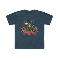 Rustic Rawry Christmas Dinosaur Holiday Unisex Graphic Tees! Winter Vibes!