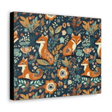 Vintage 70's Inspired Floral Foxy Canvas Gallery Wraps!