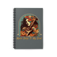 Music Sings To My Soul Vintage Guitar Floral Arch Spiral Journal!