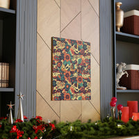 Vintage 70's Inspired Musical Notes Floral Canvas Gallery Wraps!