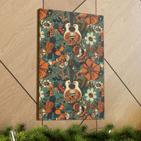 Floral Vintage 70's Inspired Guitar Canvas Gallery Wraps!