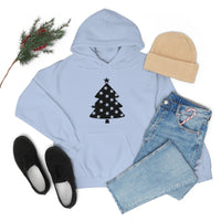 Star Christmas Tree Minimalistic Design Unisex Heavy Blend Hooded Sweatshirt! Winter Vibes!