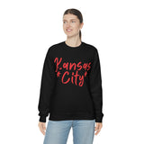 Kansas City Football Unisex Heavy Blend Crewneck Sweatshirt! Football Season!