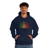 Merry Christmas Leopard Print Unisex Heavy Blend Hooded Sweatshirt! Winter Vibes!