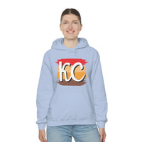 Kansas City Football Paint Stripe KC Unisex Heavy Blend Hooded Sweatshirt! Football Season!