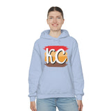 Kansas City Football Paint Stripe KC Unisex Heavy Blend Hooded Sweatshirt! Football Season!