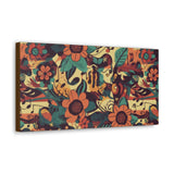 Vintage 70's Inspired Musical Notes Floral Canvas Gallery Wraps!