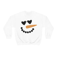 Snowman Heart Eyes Unisex Heavy Blend Crewneck Sweatshirt! Winter Vibes!