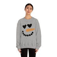 Snowman Heart Eyes Unisex Heavy Blend Crewneck Sweatshirt! Winter Vibes!