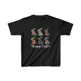 Happy Easter Floral Bunnies Kids Heavy Cotton Tee! Foxy Kids!